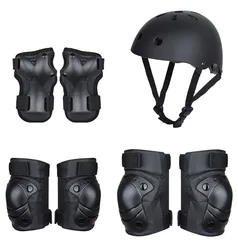 Safety Helmet Sports Safety Kids Knee/Elbow Pads Wrist Guard Helmet Wrist Elbow Knee Protective