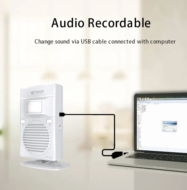 Portable Store Supermarket Store Entrance And Exit Voice Broadcast Motion Sensor Voice Player Sensor Doorbell