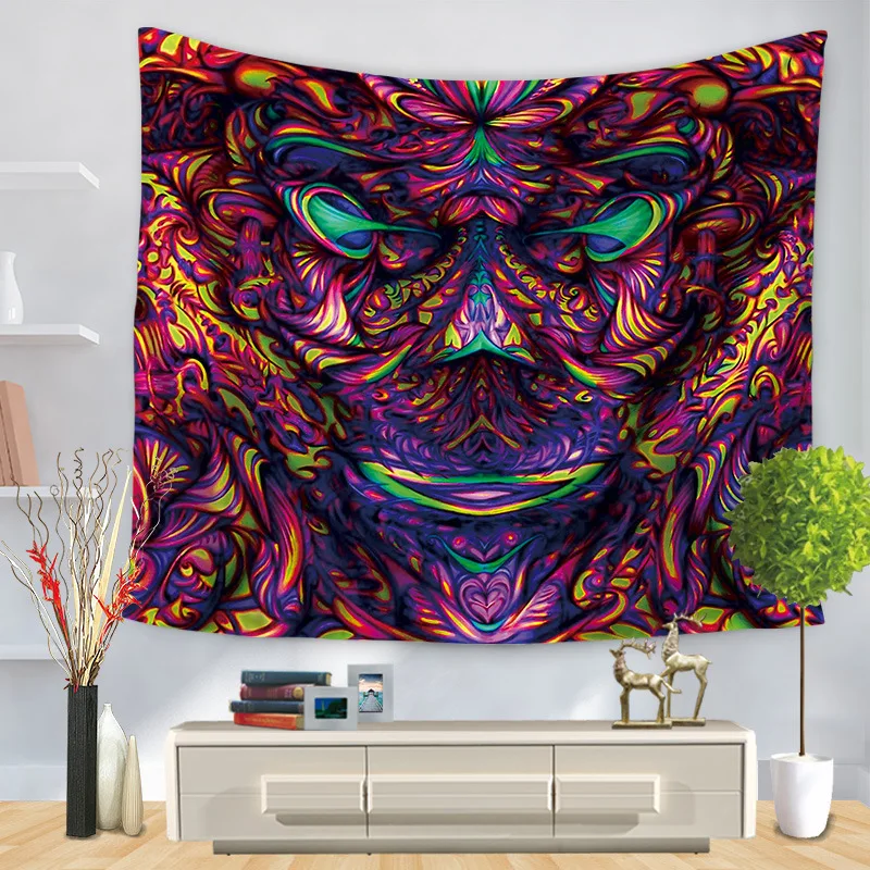 Customizable Hippie Tapestry Colorful Psychedelic Tapestry for Art Work