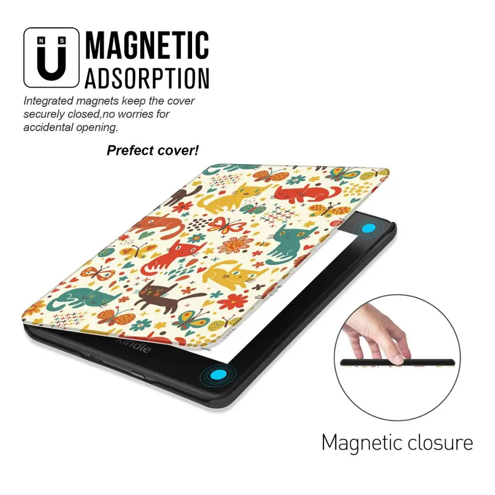 
Cute design Smart case for Amazon Kindle 2019 auto sleep cover for kindle paperwhite 2019 