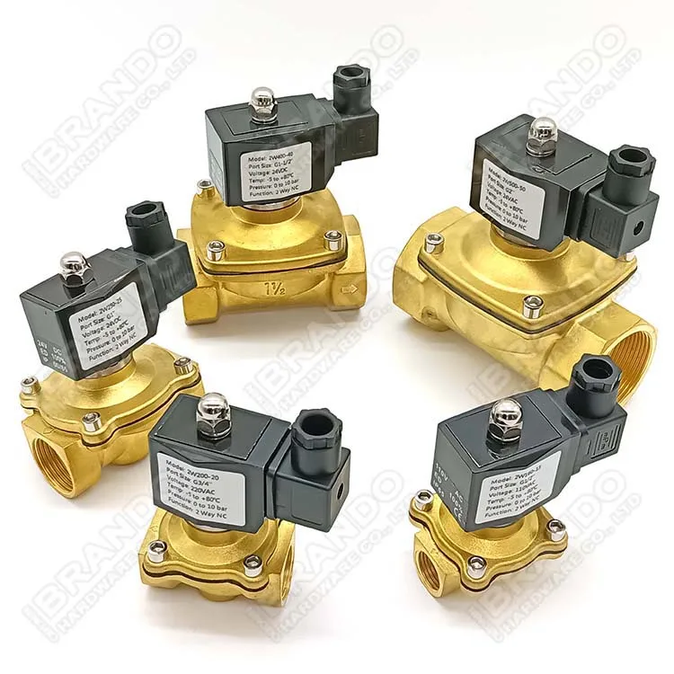 2W160-15 1/2 '2-Way NC водяной латунный электромагнитный клапан FKM диафрагма 12V 24V 110V 220V DC AC