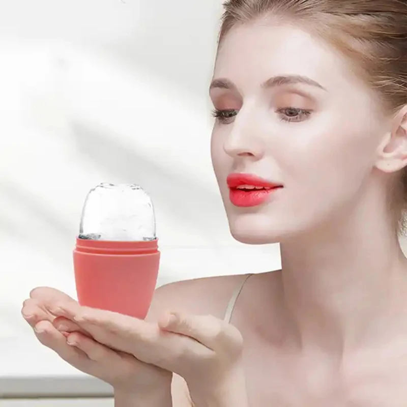 Silicone Face Ice Glow Cube Facial Contouring Ice Mold Roller For Face Roller Massager
