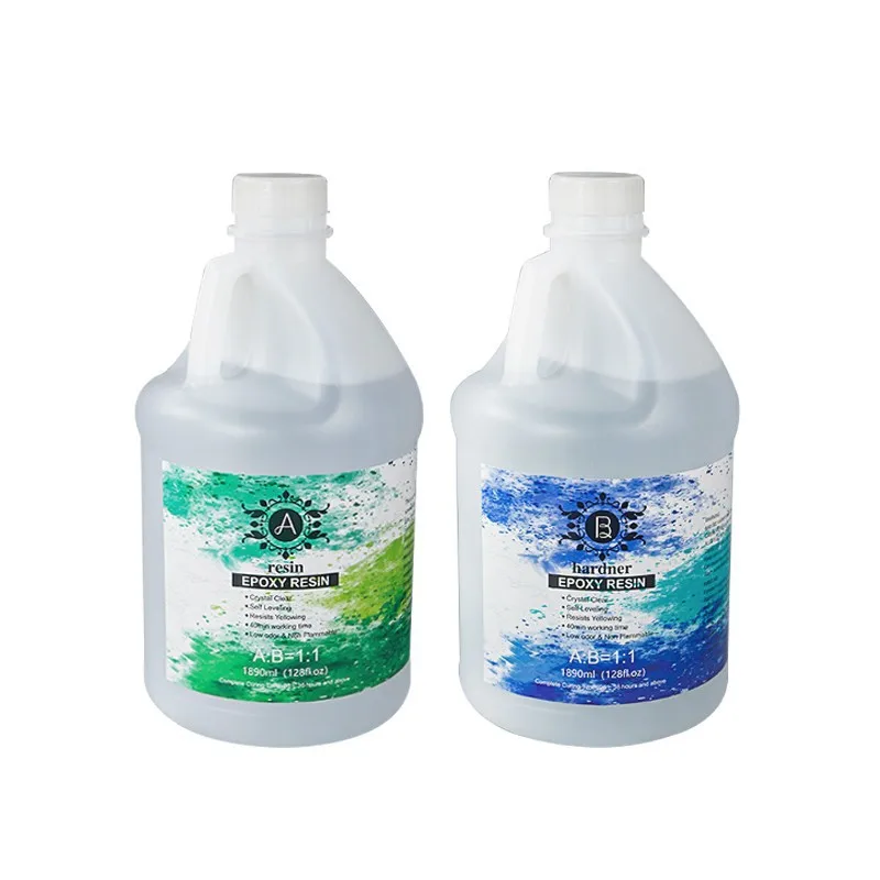 Epoxy Resin 1 Gallon Kit Epoxy Resin Crystal Clear-Not Yellowing and No Bubble Self Leveling Easy Mix 1:1 Casting & Coating
