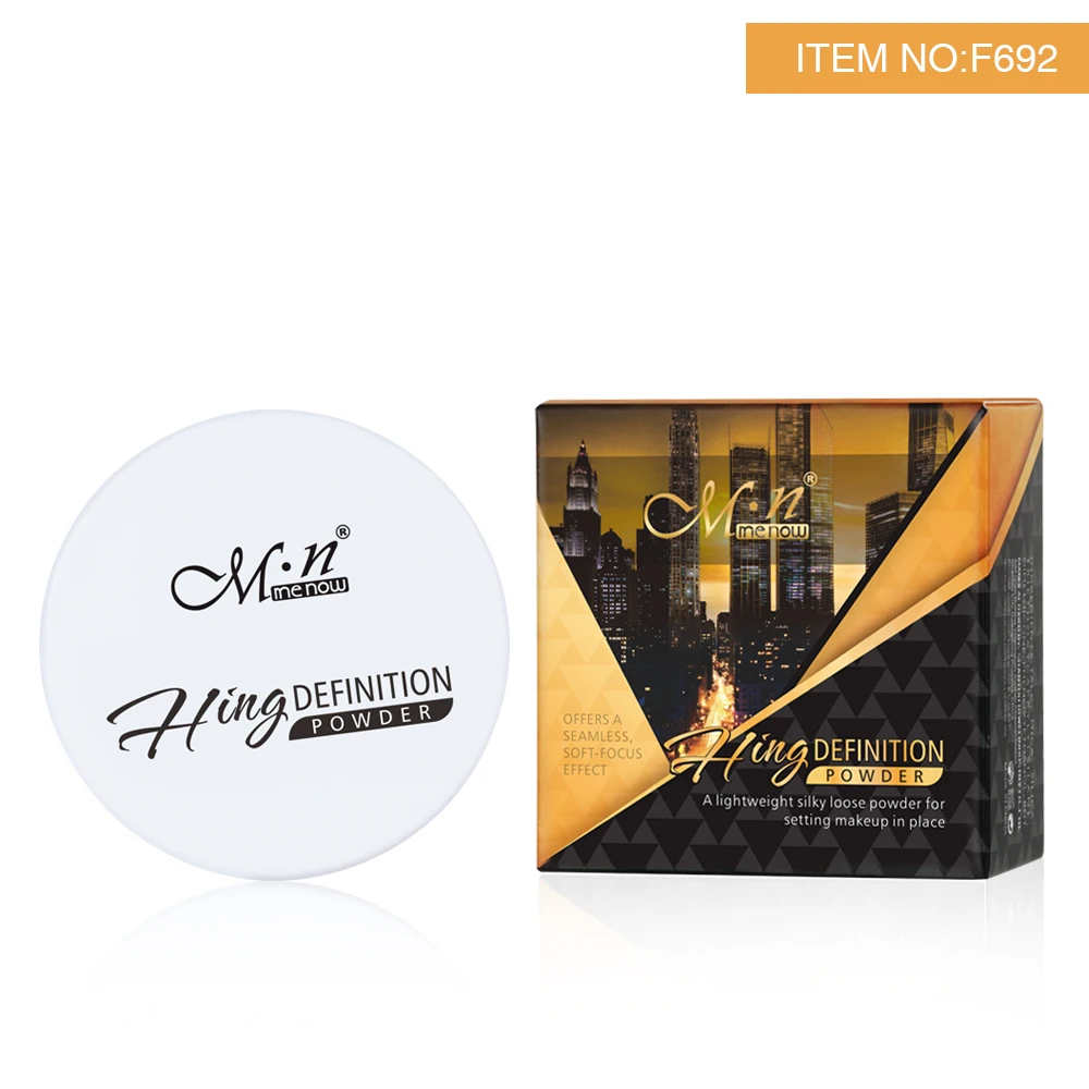 MENOW water based talc free and vegan loose powder private label makeup setting loose powder guangzhou
