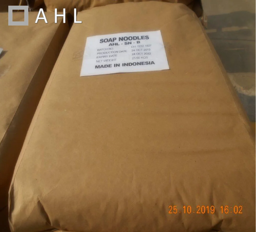 
Natural palm oil soap noodle 78% TFM for toilet soap snow white 