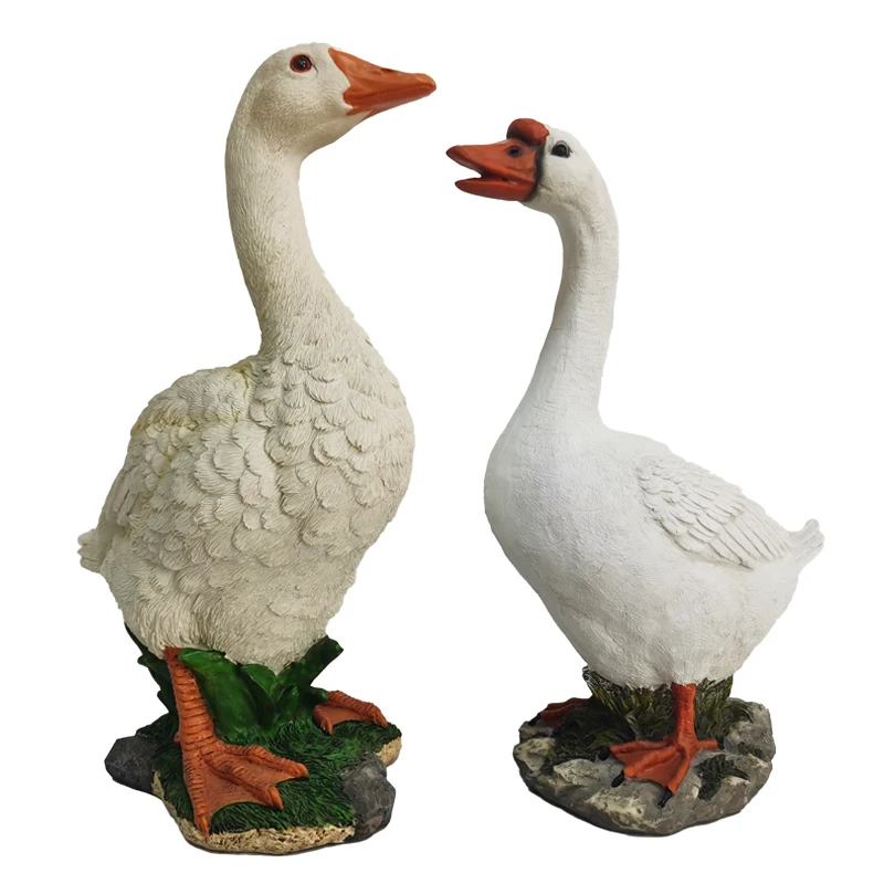 Vivid Goose Model Nautical Style Resin Decorative Item High Quality Goose for Outdoor Decoration
