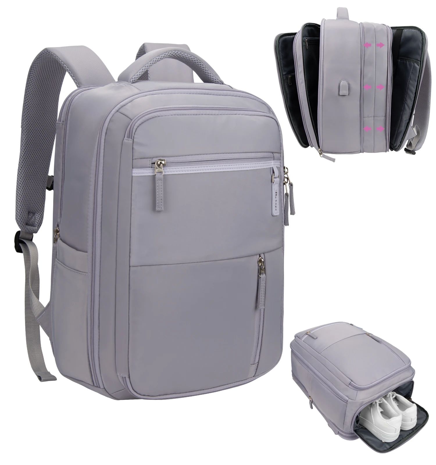 New Style USB Business Travel Backpack Laptop Bag Separate Shoe Compartment With Large Capacity Backpack For Travel