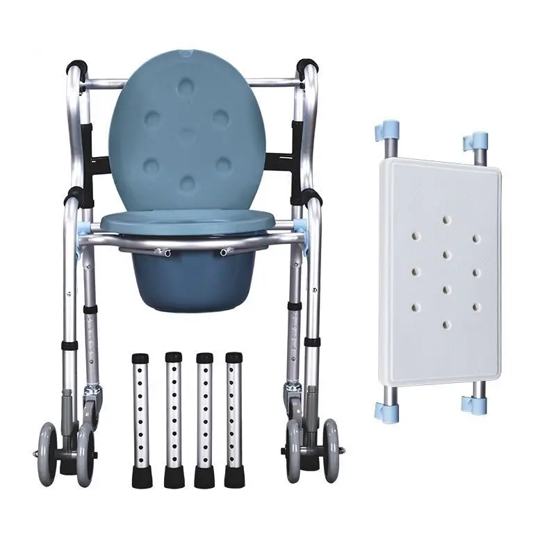 disabled folding shower walker commode chair with wheels