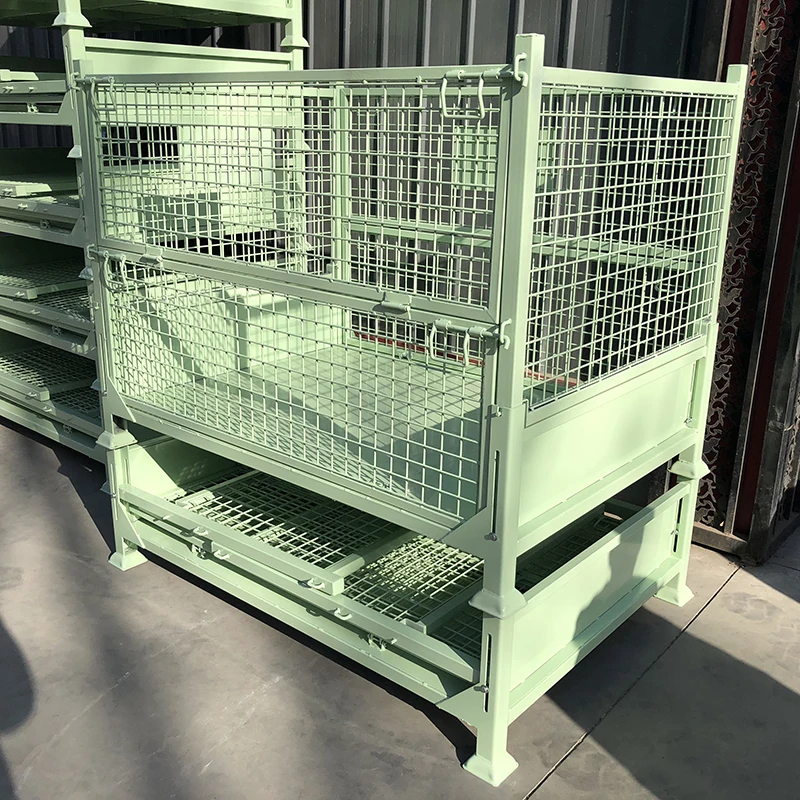 
Large metal cage storage container for warehouse 