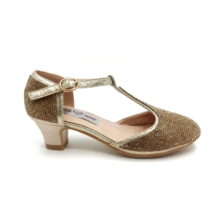 Fashion new design casual beautiful princess kids shoes children 2020 Party girl high heels