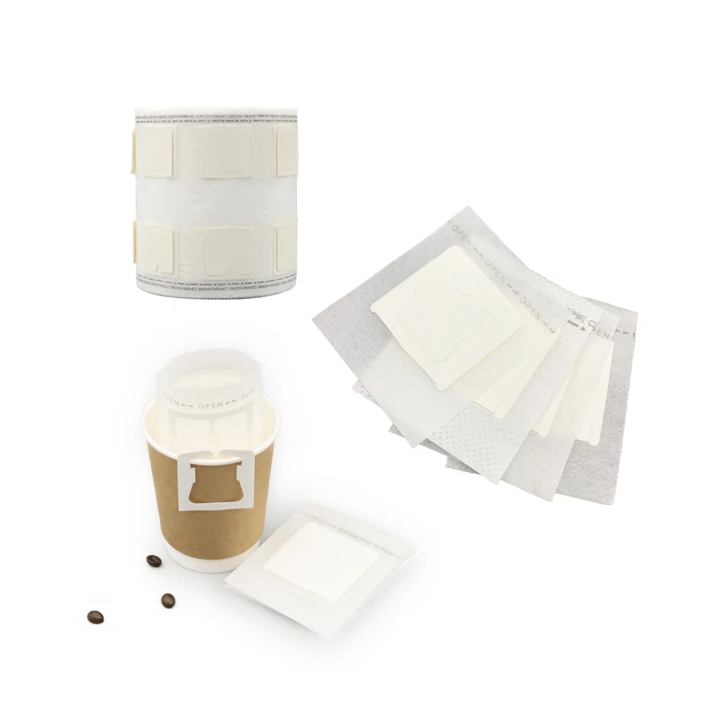 Durable and Customizable Empty Drip Coffee Bags Made with Non-Woven Material for Perfect Coffee Brewing Every Time