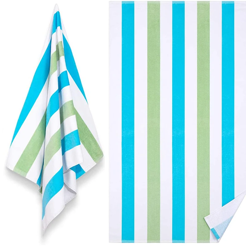 Custom Wholesale cotton beach towel Printed Stripe quick dry kids large beach towel for swimming pool bath towel