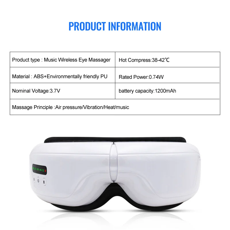 4d Intelligent Electric Heating Eye Massage Appliance Eye Care Massager With Heat Music Sleeper Eye Massage Equipment