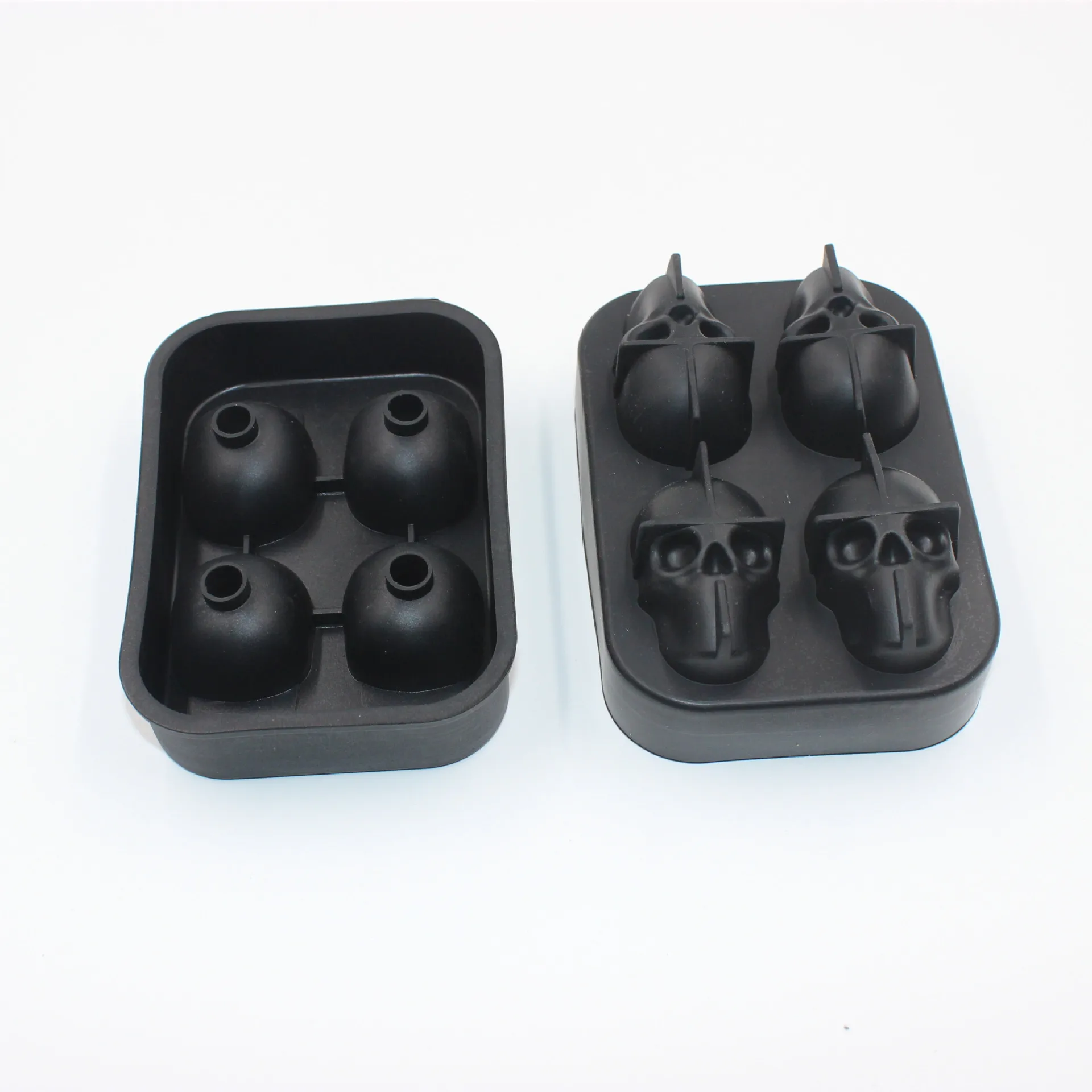 Household Use Cool Whiskey Wine Kitchen Tools Pudding Ice Cream Mold 3D Unique Silicone Maker Mold 4-Cavity DIY Ice Cube Tray