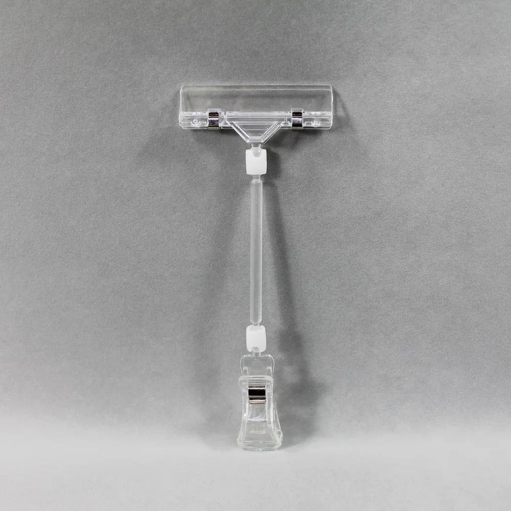 Plastic Display Sign Holder Pop Clips Price Tag Card Holder For Supermarket