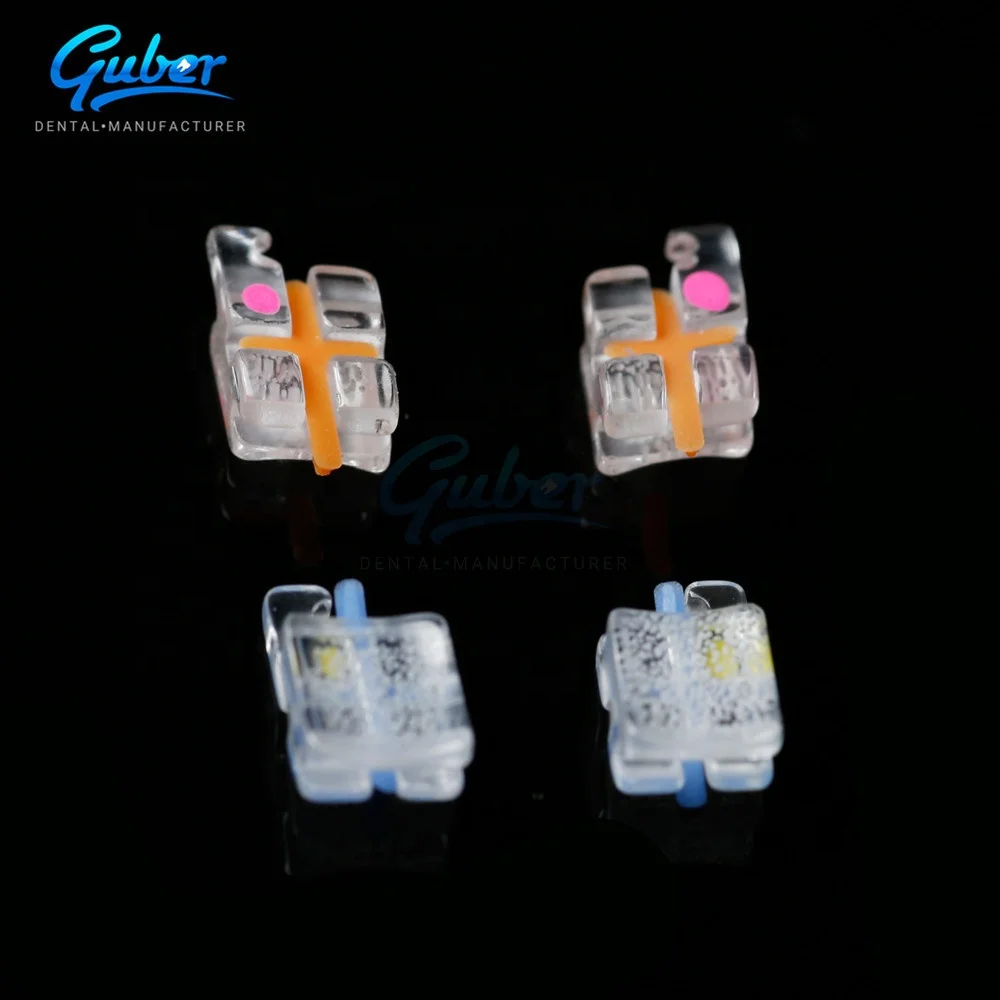 ORTHO Guber Dental New Products Dental Inetruments Orthodontic Crystal Sapphire Braces With Best Price