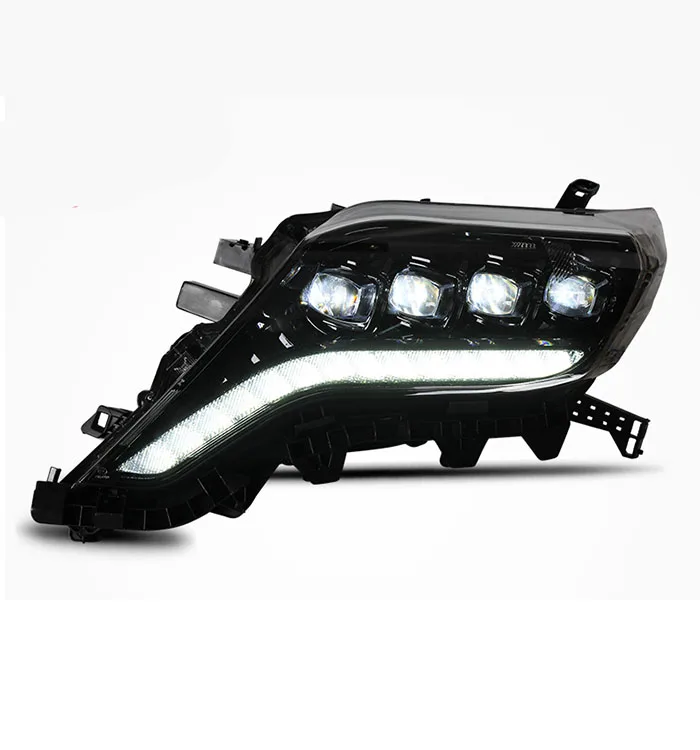  Полный светодиодный налобный фонарь для Toyota Prado 2014-2016 FJ150 DRL аксессуары дальнего и ближнего