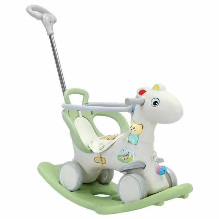 New Model 4 in 1 rocking horse Ride on Car Toys for Kids to Play Red Toy Music