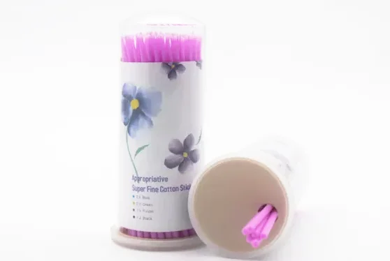 Микро ватные палочки, одноразовая кисть, макияжный тампон, микрощетка для чистки ресниц, ватный аппликатор с наконечником