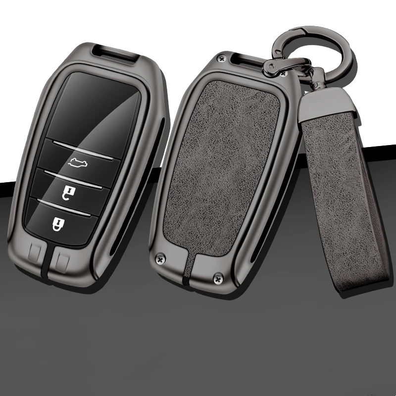 Zinc Alloy Car Key Cover For Toyota Camry Prius Corolla CHR RAV4 Avalon Land Cruiser Prado 2018 2019 2020 Remote Fob