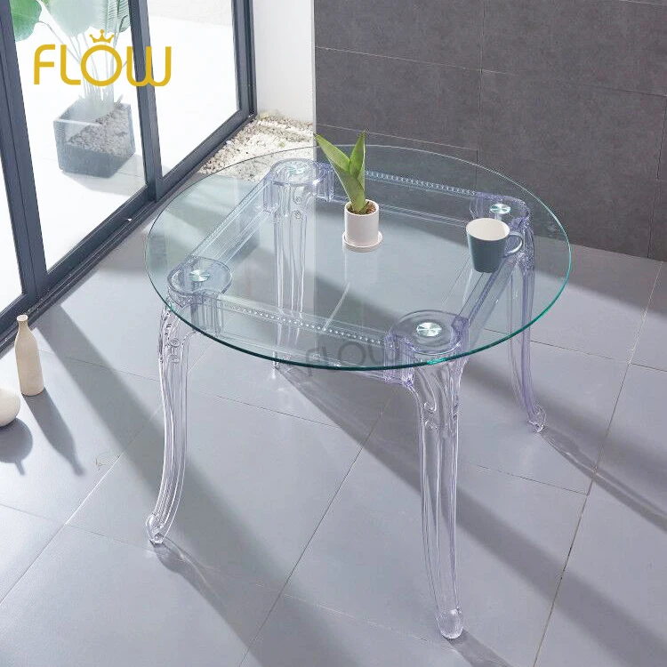 Прозрачный акриловый столик в скандинавском стиле для гостиной, креативный круглый столик, журнальный столик, акриловый Свадебный журнальный столик на открытом воздухе
