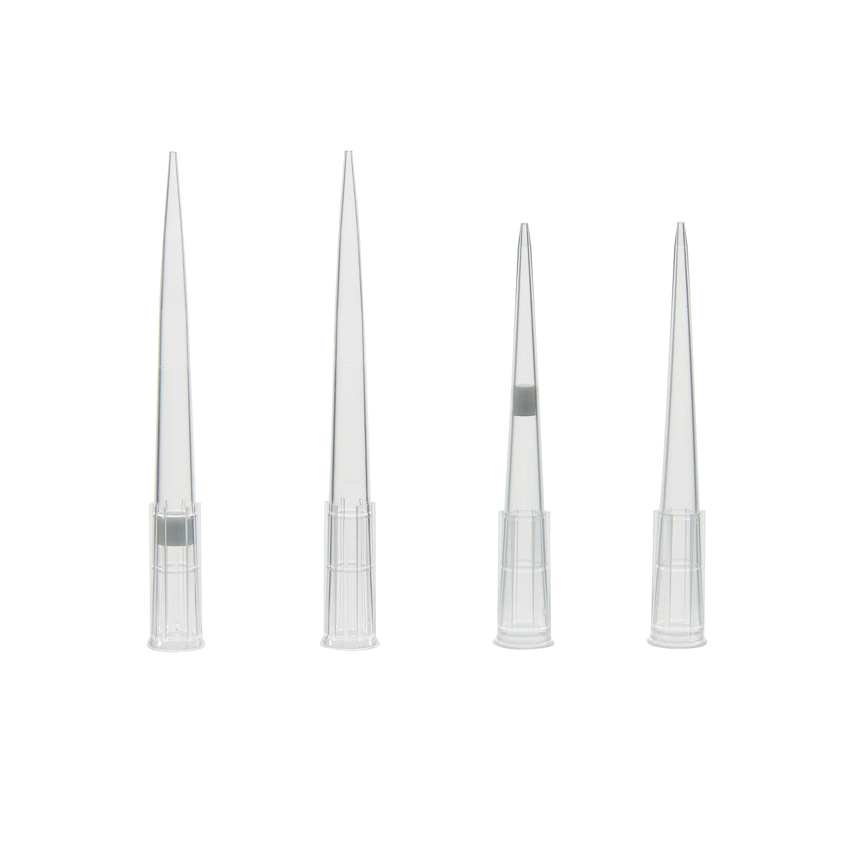 Transparent lab pipettes racked Eppendorf plastic pipette tips compatible for Agilent