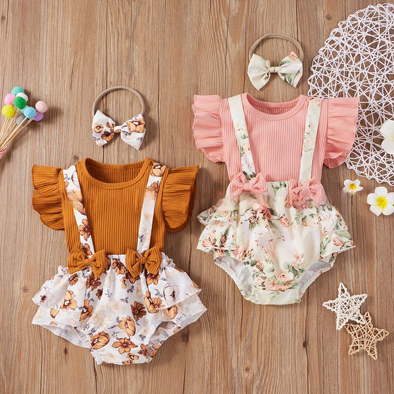 Factory direct sales 2021 latest cute baby fashion clothes girls boutique clothing sets