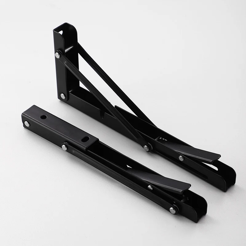 Oem 16 Inch L Shape Stainless Steel Metal Adjustable Wall Mount Heavy Duty Folding Shelf Brackets