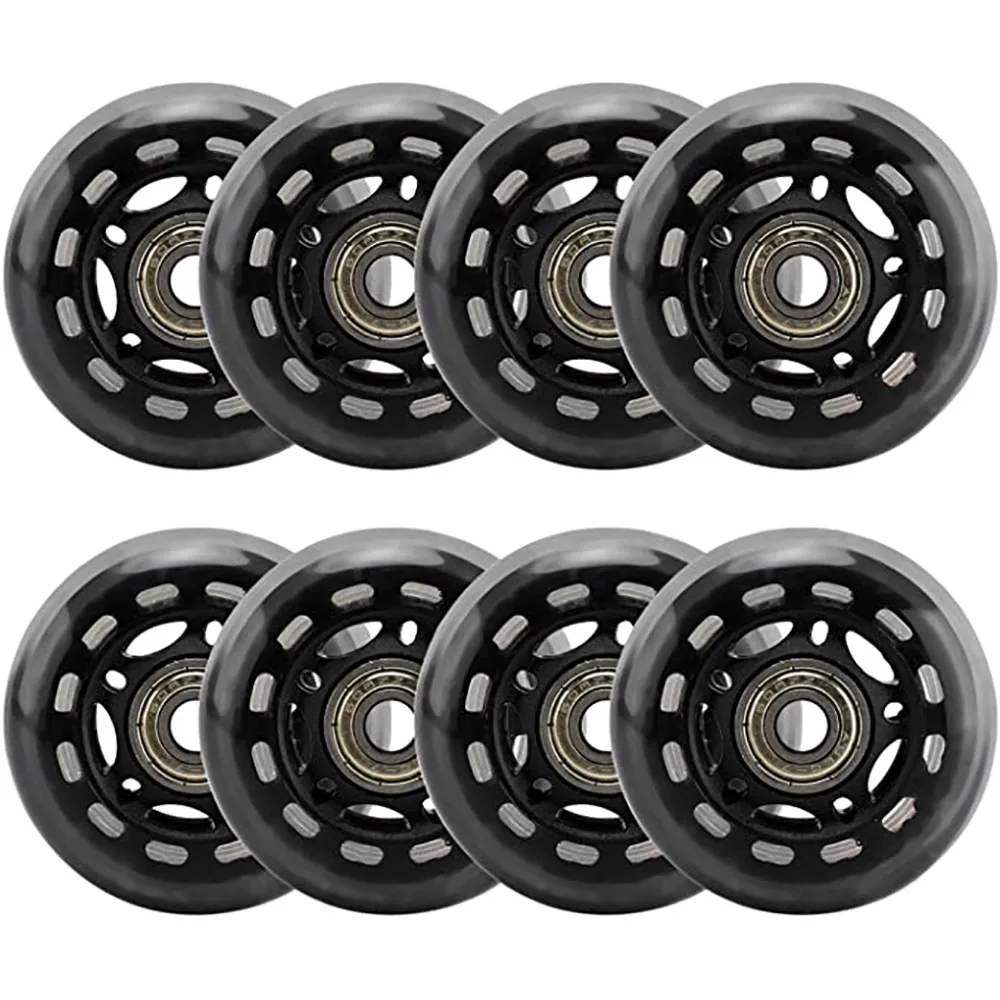 75mm furniture casters wheels pu castors 64mm Inline Skate Wheels 8 Pack 64mm Skates Replacement Wheels with Bearings
