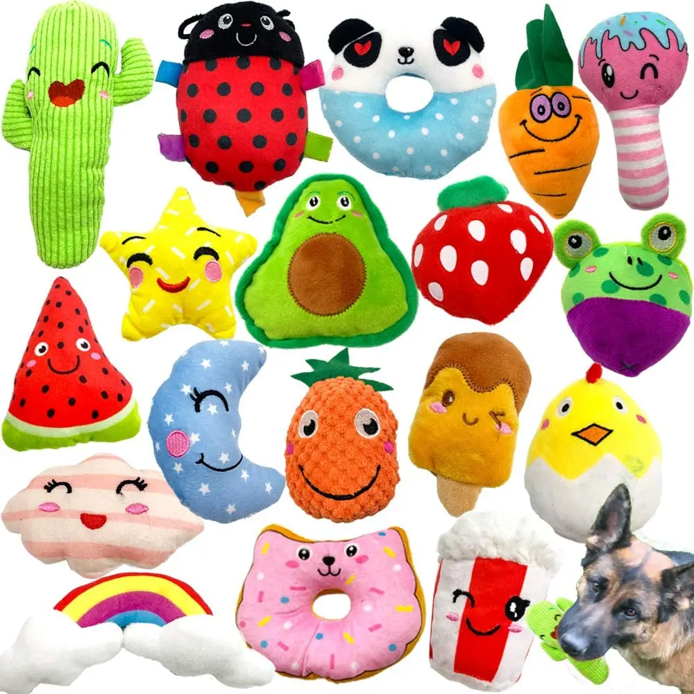 Bulk Dog Squeaky Toys Cute Stuffed Pet Plush Toys Puppy Chew Toys