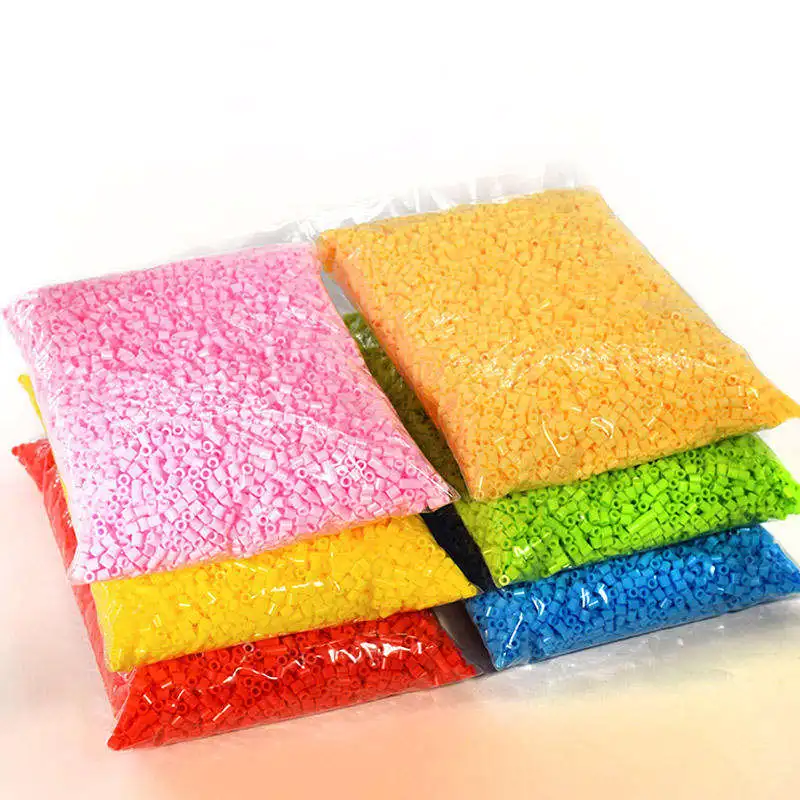 5mm Bulked Kids Diy Birthday Toys Gift 57 Colors Magic Arts Crafts Presents Bagged Ironing Fuse Hama Perler Beads Kit Pegboard