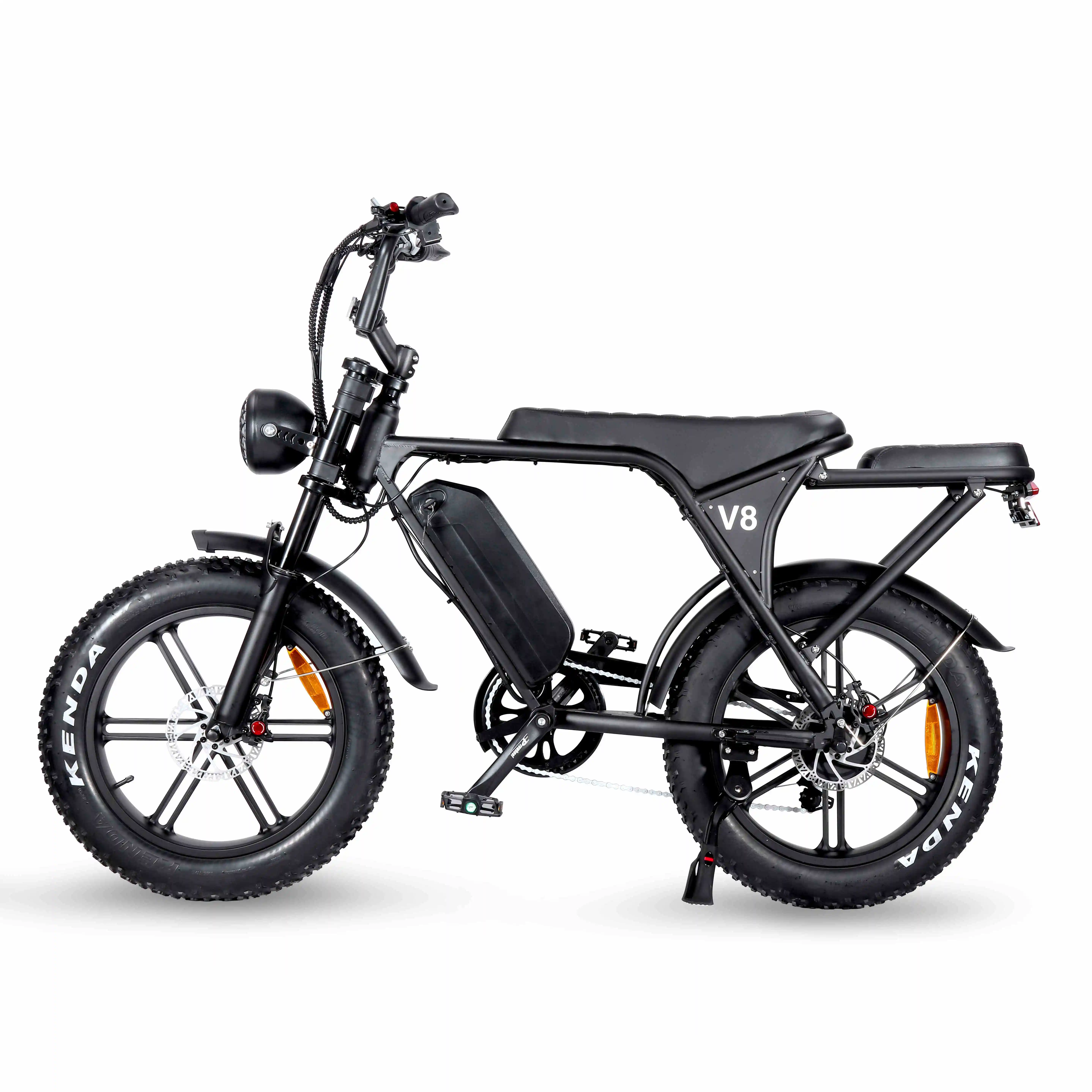 USA Warehouse Ouxi V8 Ebike 750W 48V Motor Bicycle 20*4inch Beach Cruiser 1000W Electric Dirt Bikes
