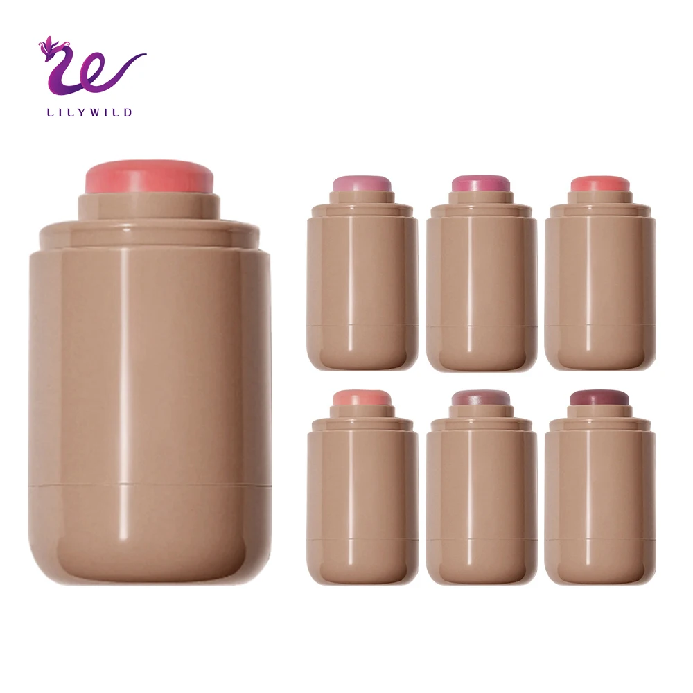 Lilywild High Pigmented Custom Private Label Face Pocket Blusher Stick Makeup Cream Lip and Cheek Tint Blush