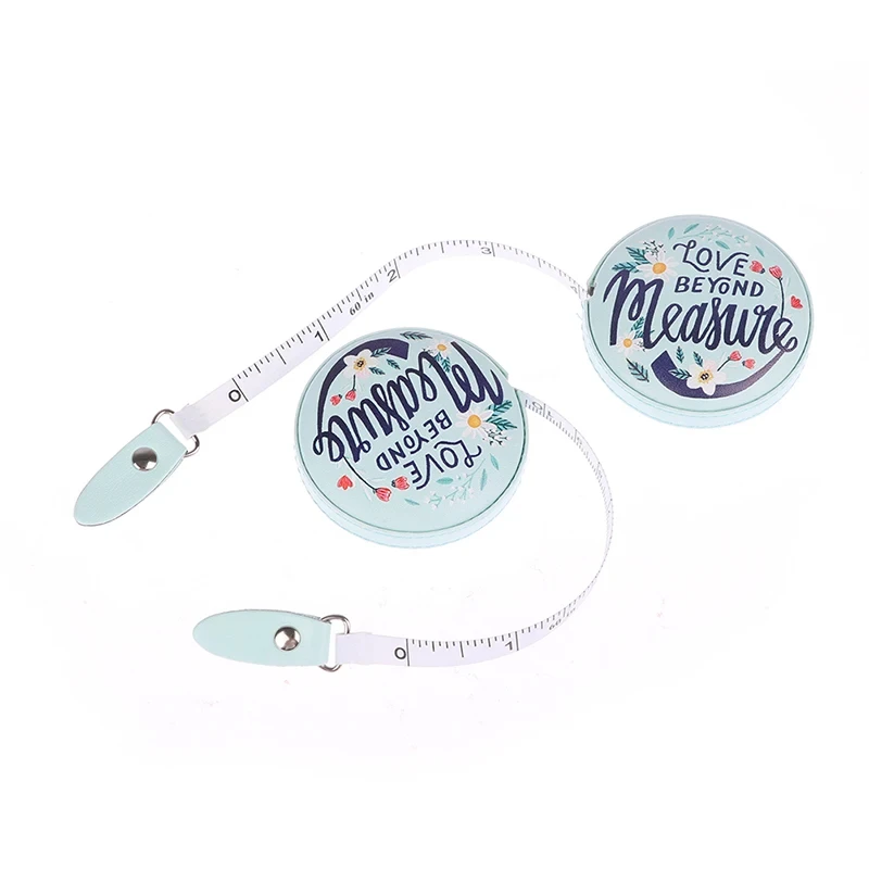 Cute mini leather tape measure portable pu household soft ruler gift waist small leather ruler 1.5 meters measuring