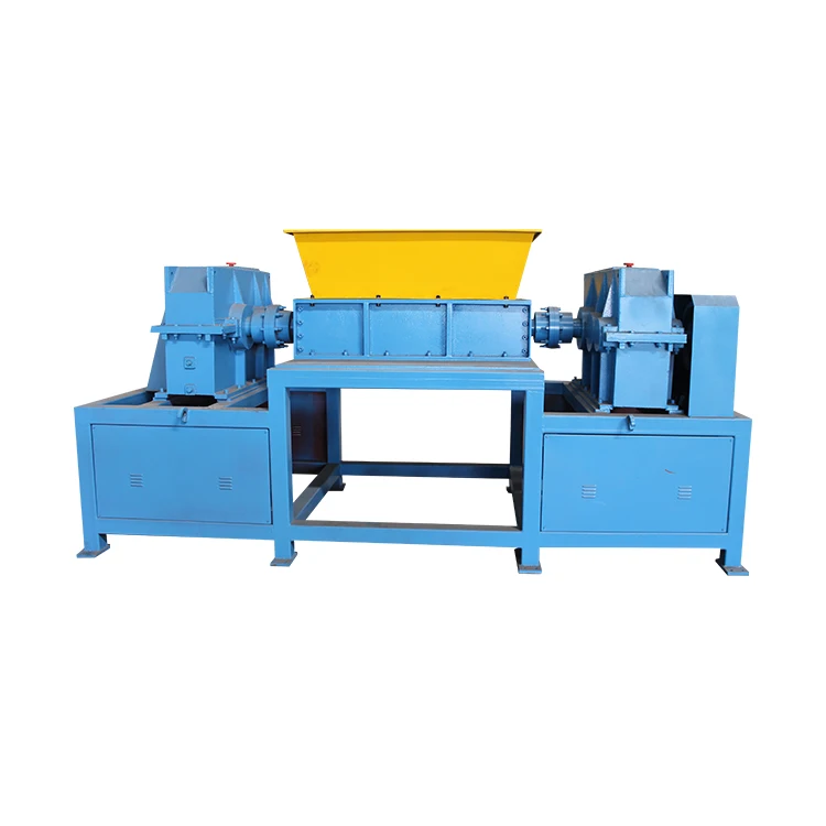Factory price car tire copper wire animal bone waste metal scrap industrial double shaft shredding machine