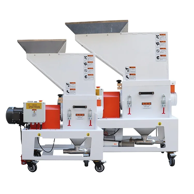 ISO9001 Plastic Injection Mold Machine Side Medium And Low Speed Crusher with Recycling System