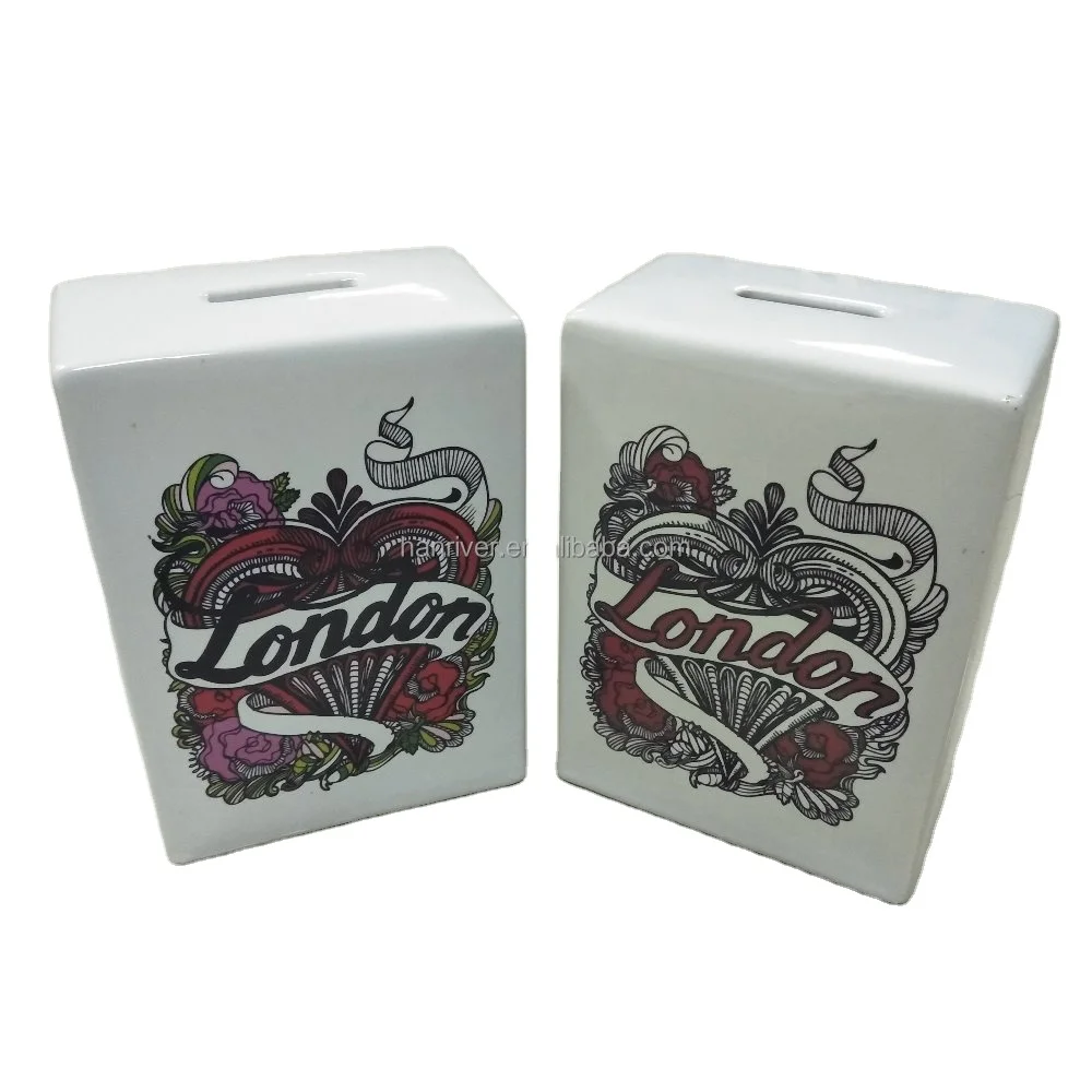 hot selling ceramics money saving box ceramic Piggy Bank