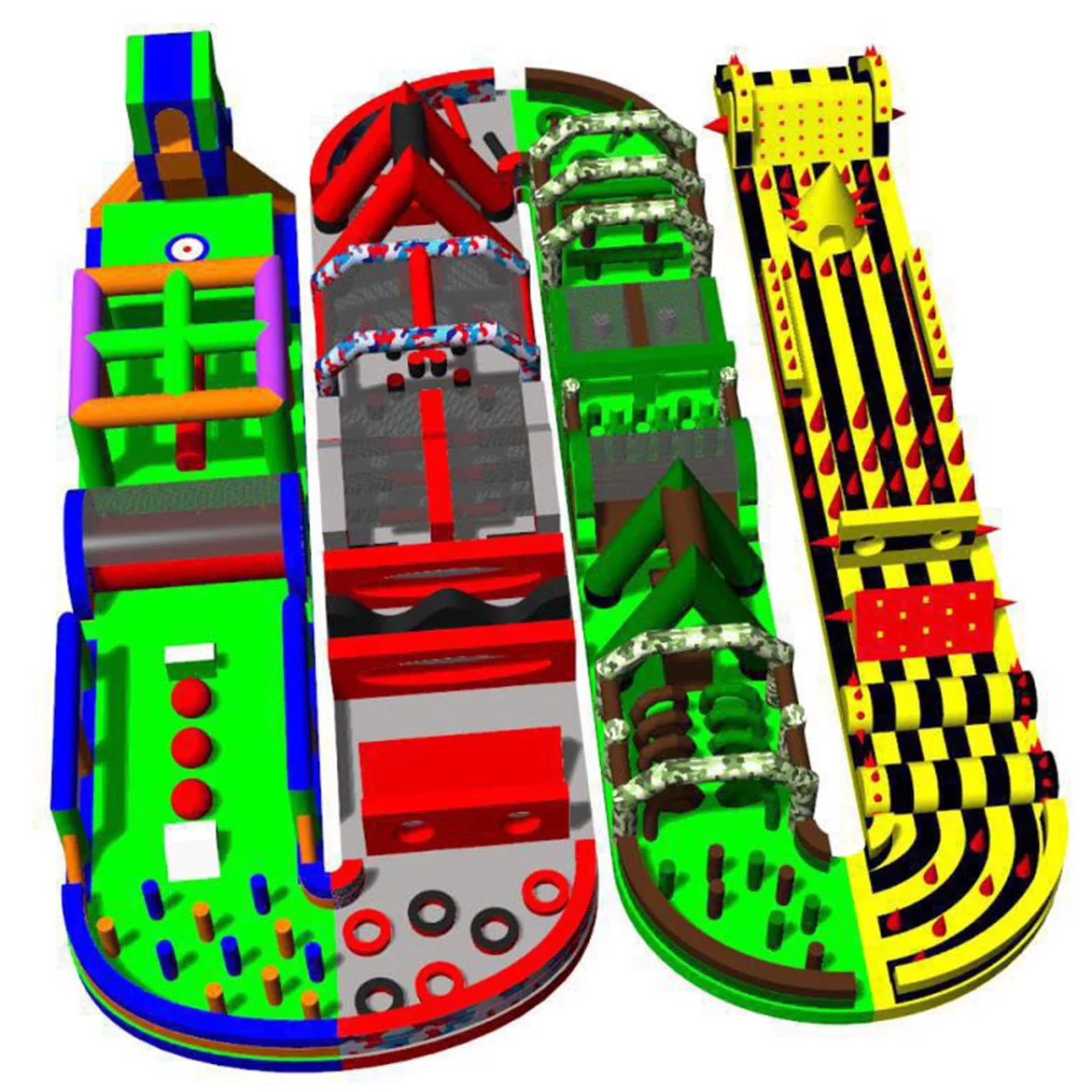 
Crazy game inflatable 5k obstacle course,adult inflatable obstacle course for sale 