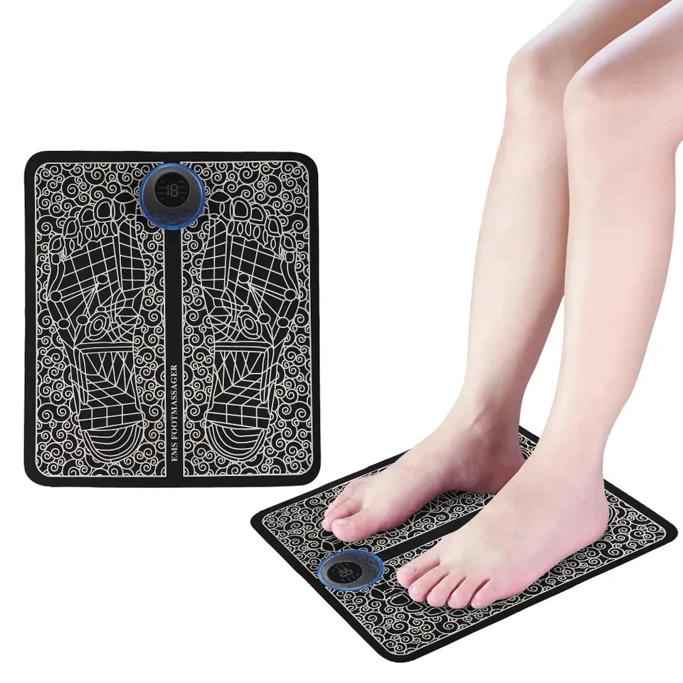 Portable Foldable Electric EMS Acupoints Foot Massager Targeted Muscle Relaxation Vibrating Mat Leg Relief Physiotherapy Pad