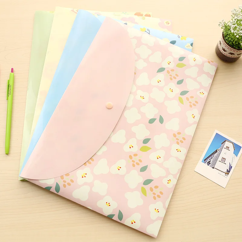 A4 Size cute style cartoon examination paper file portfolio document folder pvc storage bag