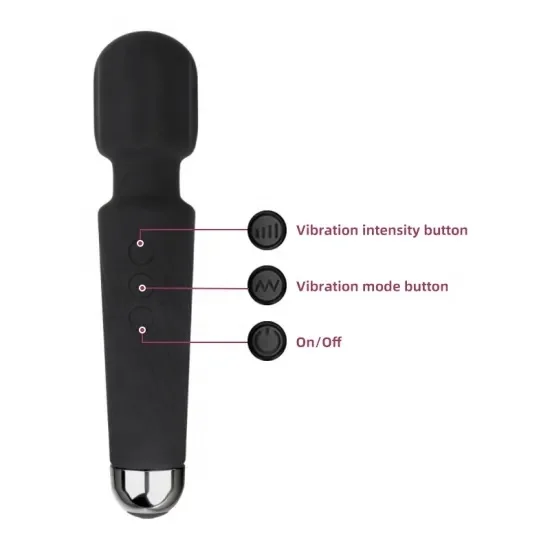 Vibrator Wand Female Adult Sex Toys  Wand Massager Clit Stimulator Sex Toy with 8 Speeds of Pleasure & 20 Patterns