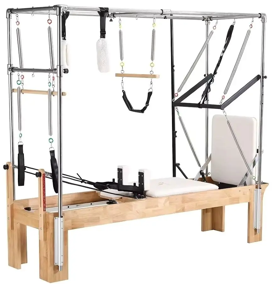 Home Use Yoga Training Pilates Cadillac Bed Solid Wood 3 in 1Cadillac Bed Hot Sale Multi-functional Fitness Cadillac Bed