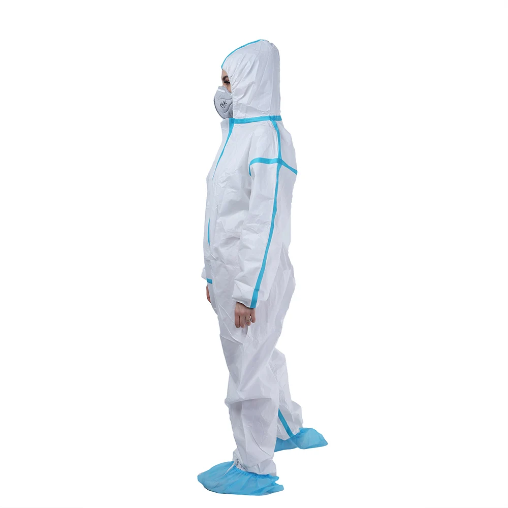 China Waterproof Chemical Resistant Safety Protective Microporous Type 5&6 PPE Disposable Coverall For Men