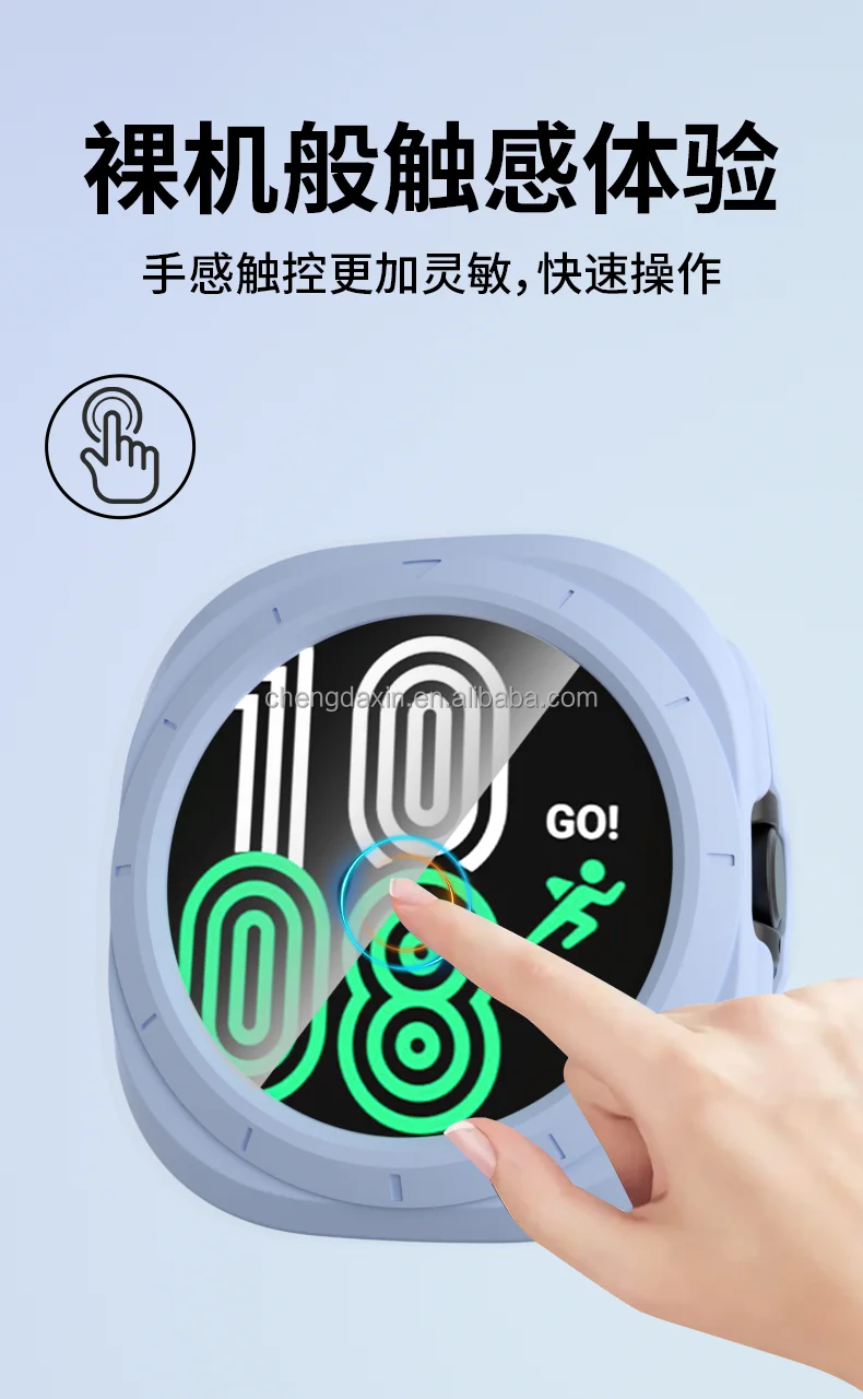 For Samsung Galaxy Watch 7 Ultra 47MM Full Coverage Shockproof Case Tempered Glass Case Screen