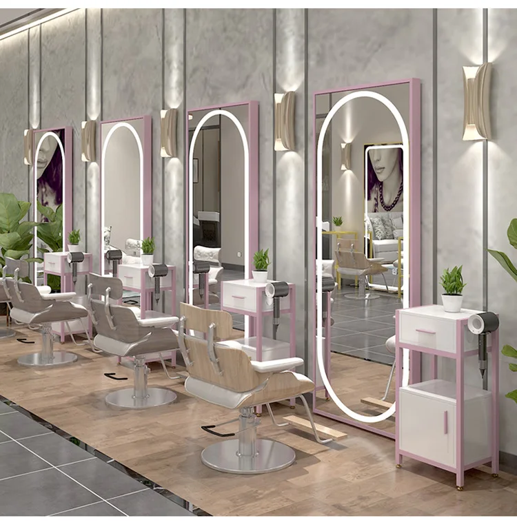 High Standard Wall-hanging Led  Touch Screen Mirror Lamps Barber Shop Smart Mirrors With Led Lights