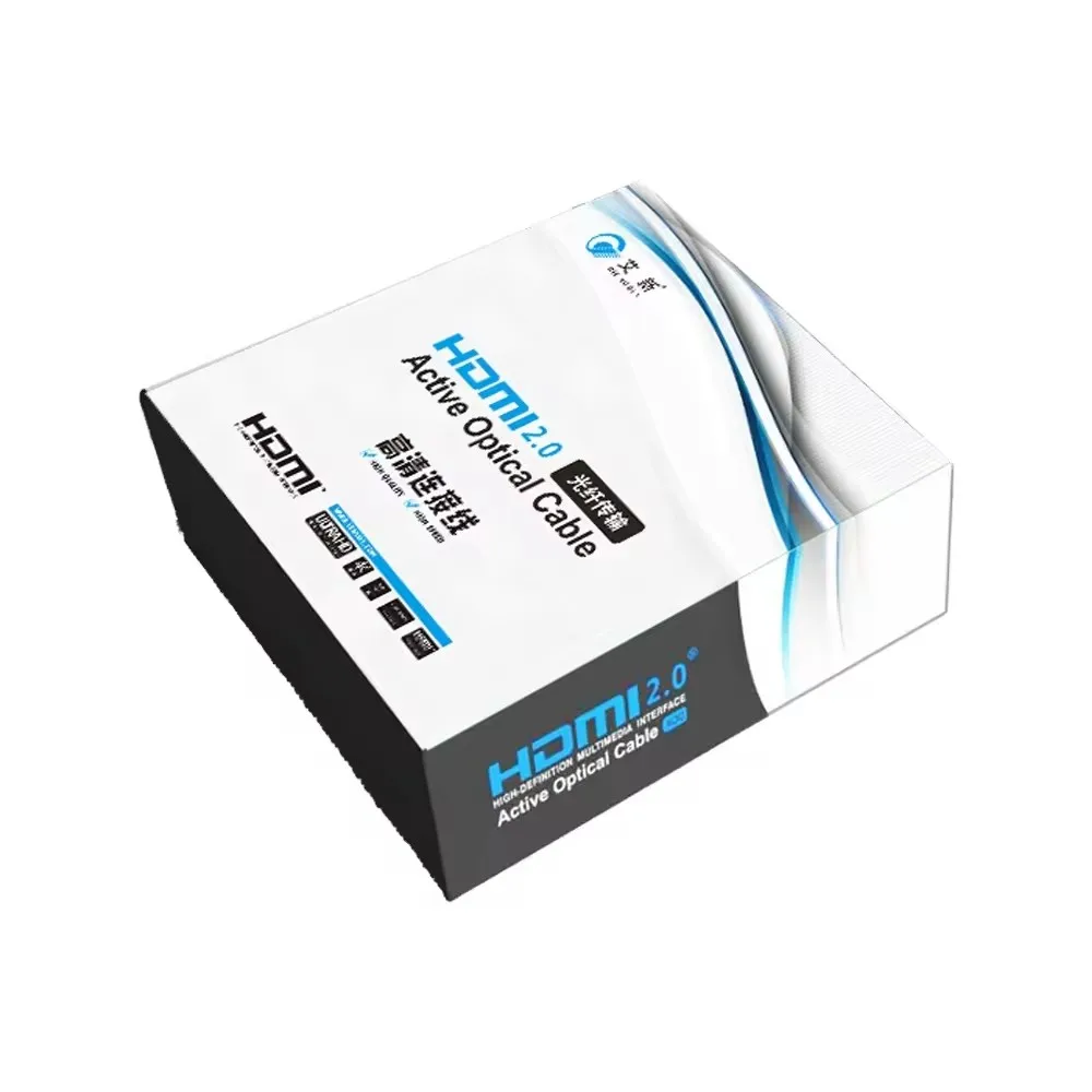 High Speed Standard HDMI v2.0 Active Fiber Optical Cable Gold Plated 4K 60Hz Ultra HD 10 Meter AOC HDMI Cable