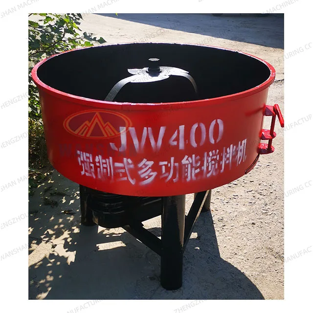 Portable Mobile Electrical 300-1000L Concrete Mixer 6mm Steel Thickness Refractory Cement Pan Mixer