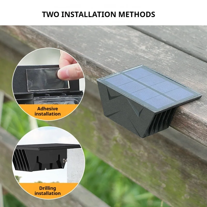 Hot Sale IP65 Waterproof LED Solar Wall Lamp for Outdoor Garden ABS Body up and down Light Sensor Street Usage Wall Light