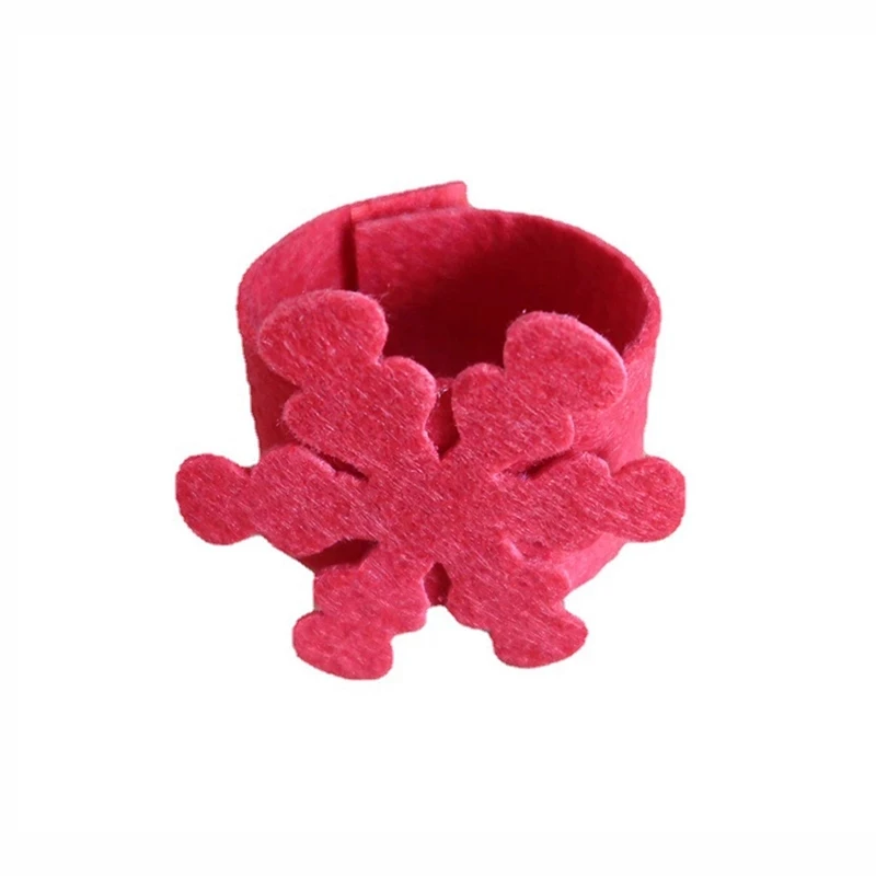 Christmas Snowflake Shaped Napkin Rings Tissue Napkin Buckles High Quality Small Fresh Wedding Party Event Table Decorations