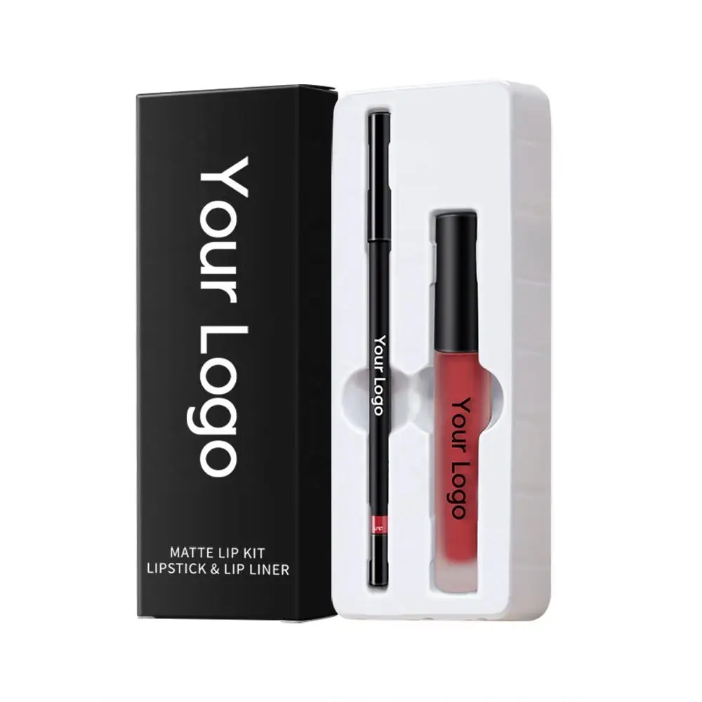 High Quality Wholesale Matte Liquid Lipstick Set Lip Liner Makeup Gift Sets Custom Waterproof Lip Gloss Lip Gift Kit Sets